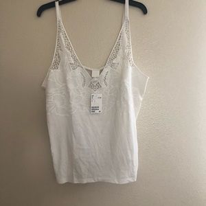 White Floral tank top